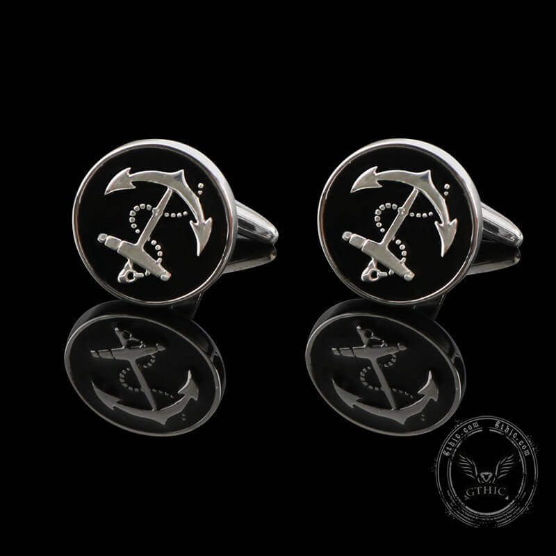 Anchor Marine Cufflinks in Brass