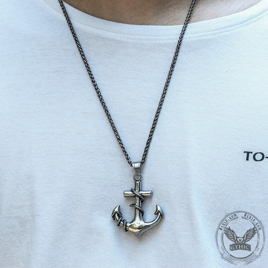Anchor Marine Pendant in Stainless Steel