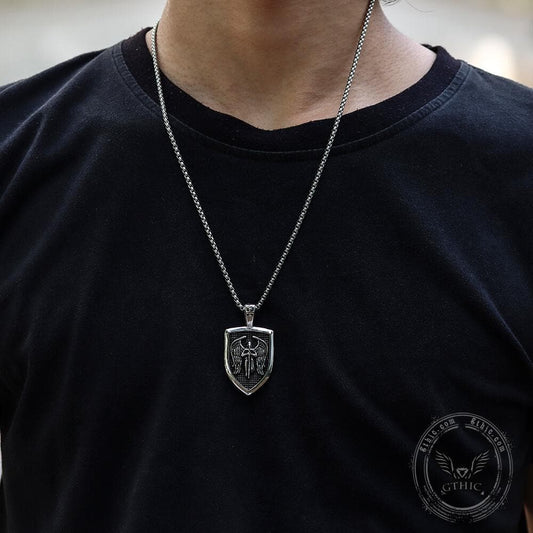 Archangel Saint Michael Sword Pendant in Stainless Steel