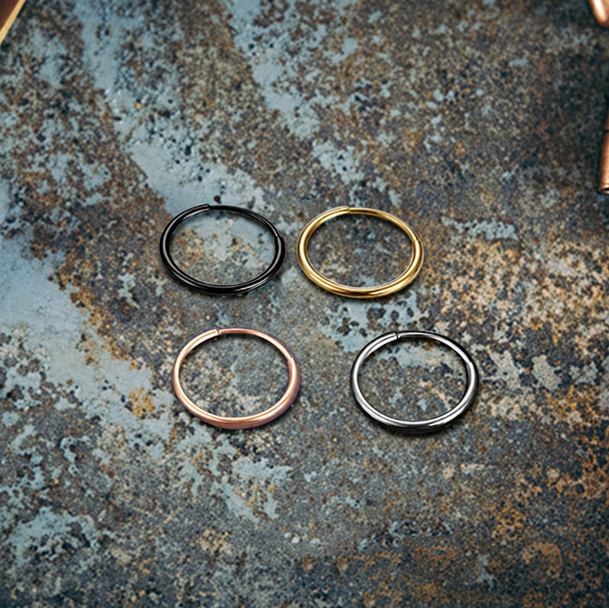 Cartilage Sleeper Hoop Earrings in G23 Titanium
