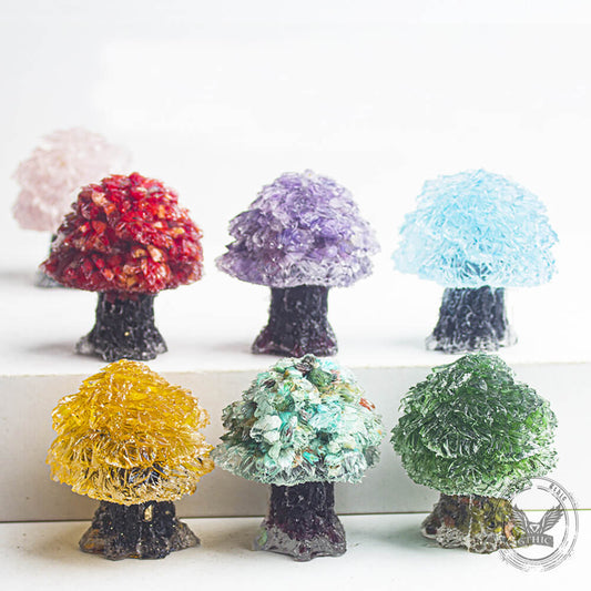 Creative Crystal Pebble Resin Money Tree Figurine
