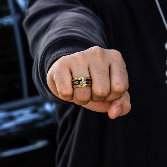Freemasonry Symbol Stainless Steel Spinner Ring