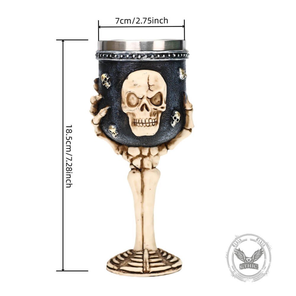 Gothic Skull Claw Large-Capacity Goblet in Stainless Steel