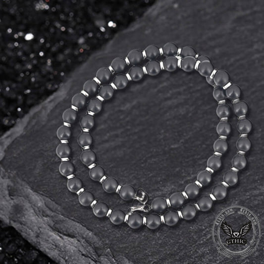 Men’s Vintage Stone Beaded Necklace