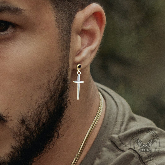 Minimalist Cross Earrings in Sterling Silver