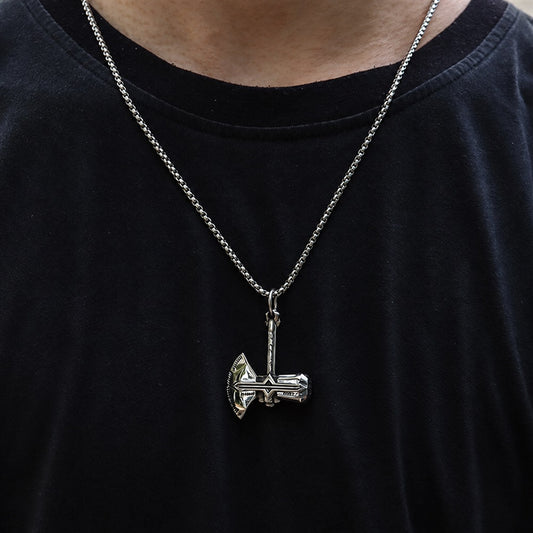 The Stormbreaker Pendant in Stainless Steel
