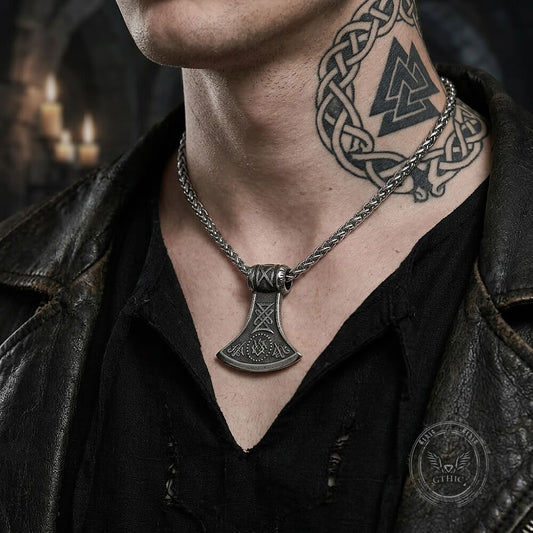 Viking Axe Stainless Steel Nordic Pendant