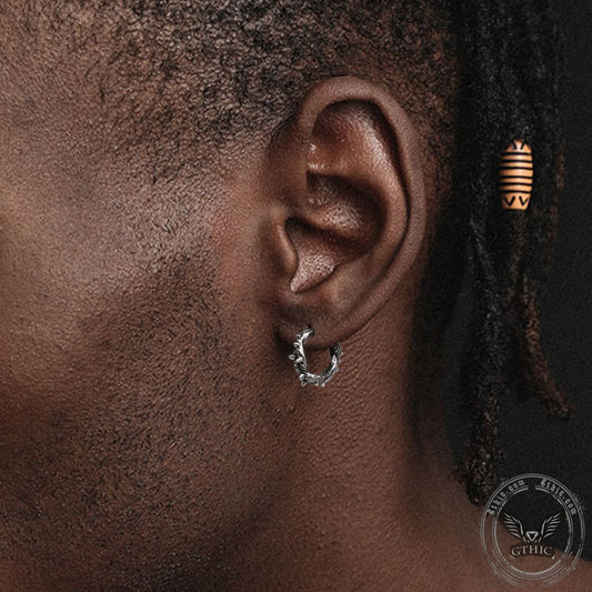 Winding Thorns Earrings in Stainless Steel