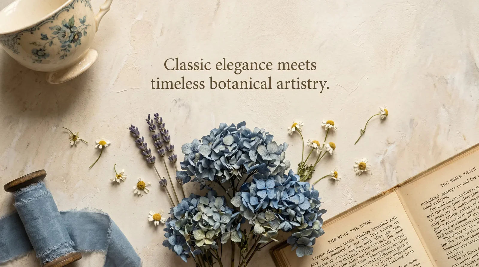 Blue Floral & Vintage Toile