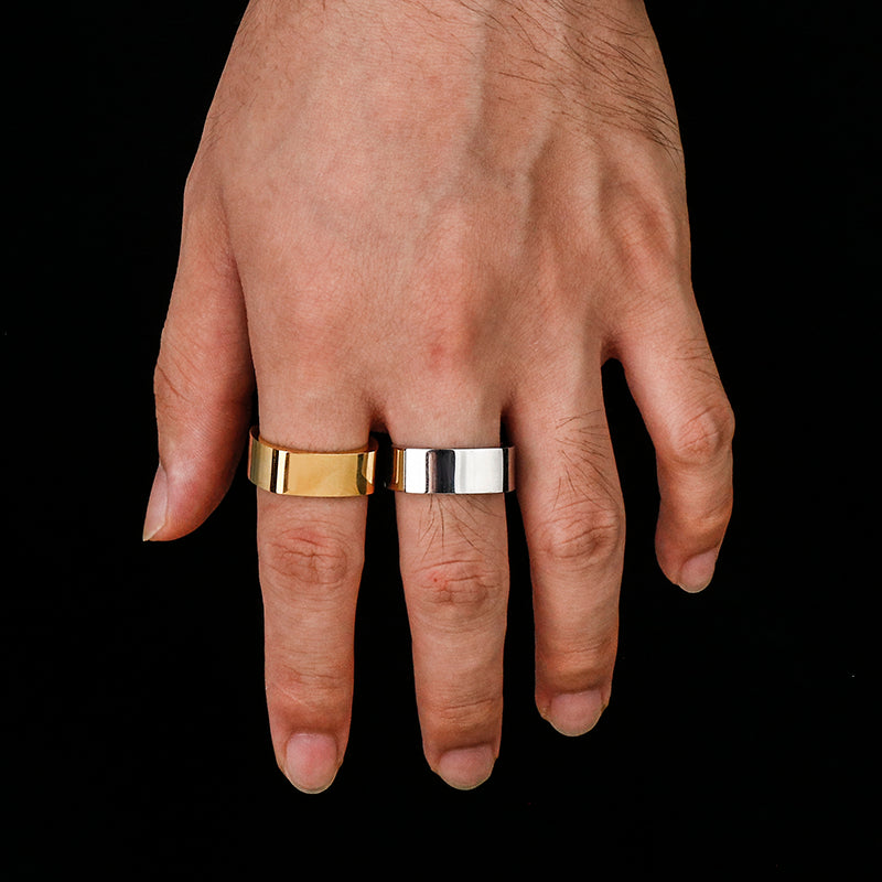 Simple Square Ring in Stainless Steel