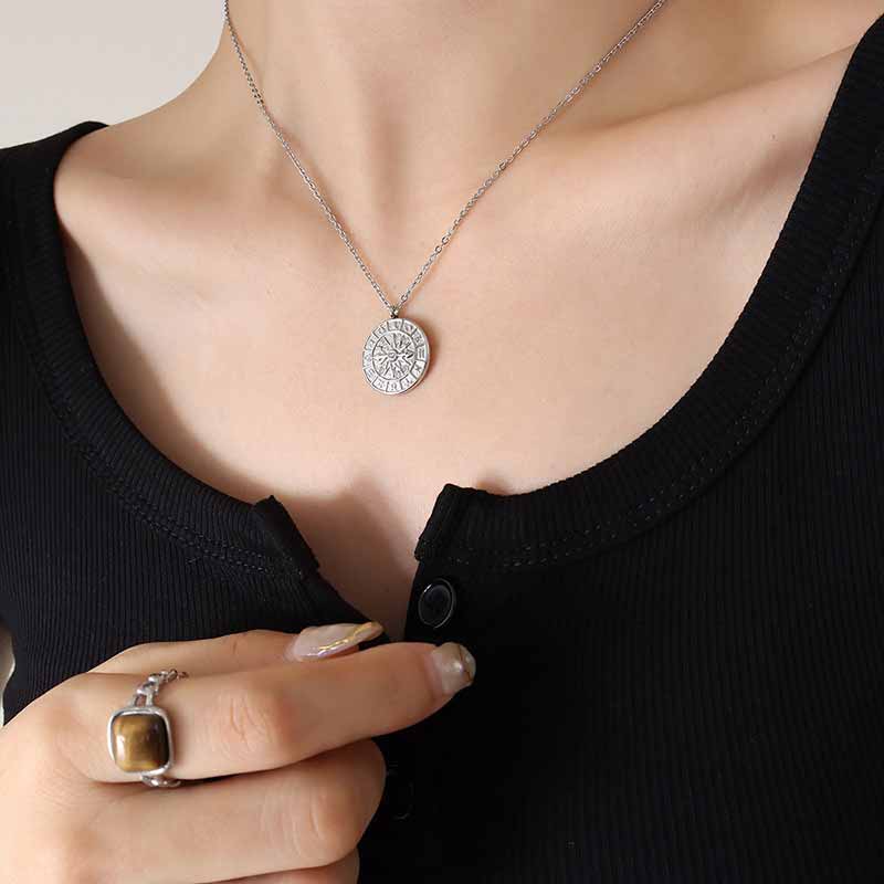 12 Constellation Pointer Pendant in Stainless Steel