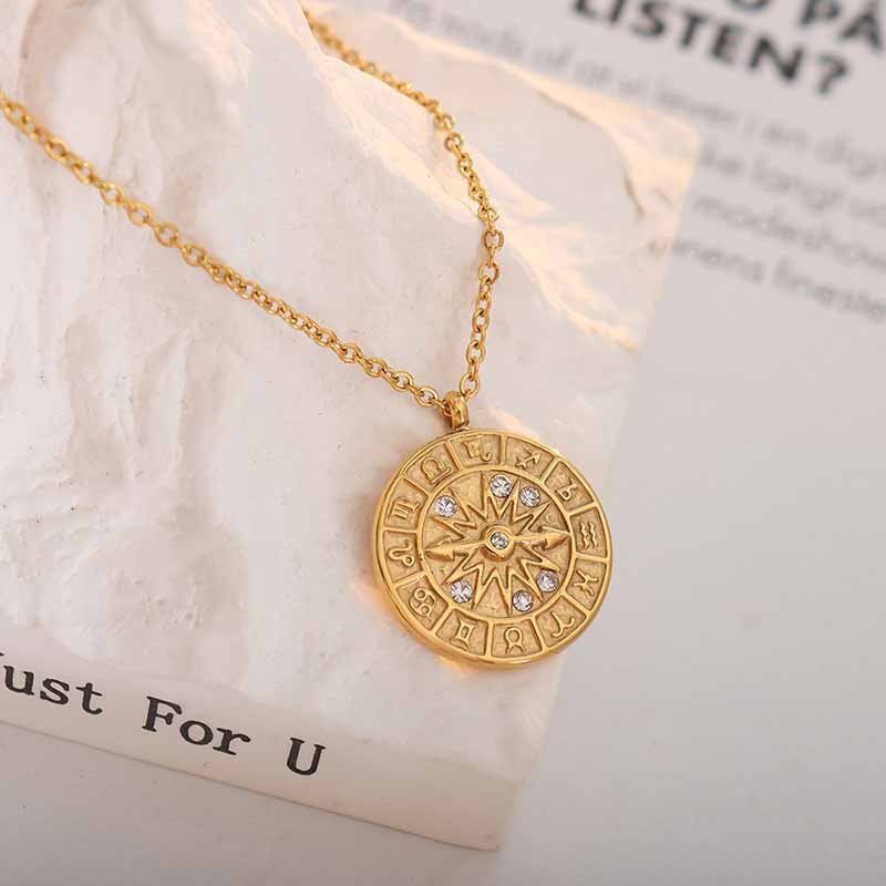 12 Constellation Pointer Pendant in Stainless Steel