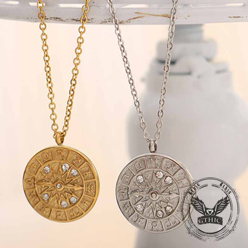 12 Constellation Pointer Pendant in Stainless Steel