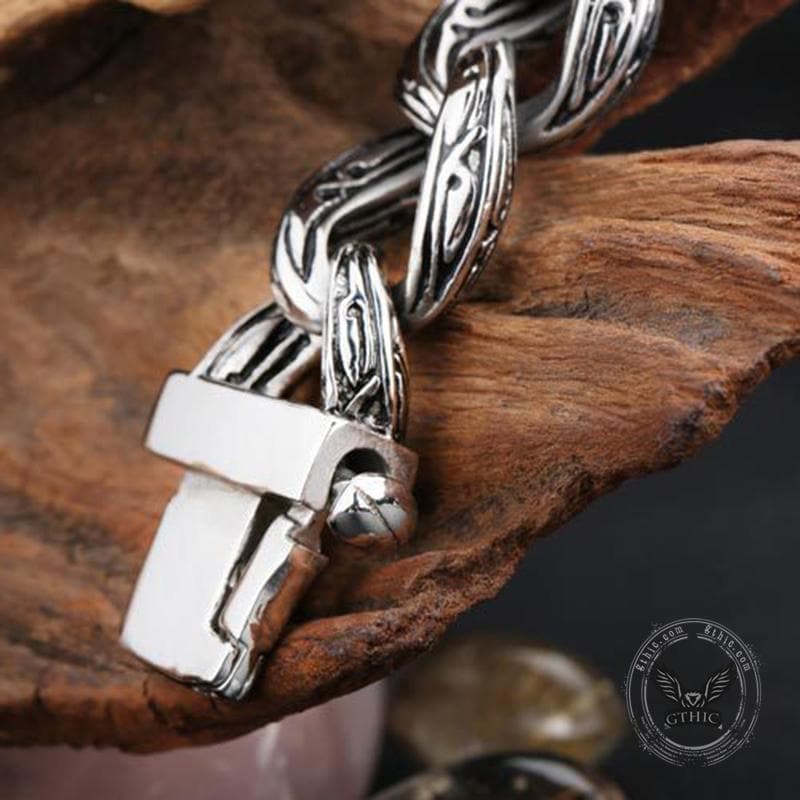 Vintage Cross Pattern Bracelet in Stainless Steel