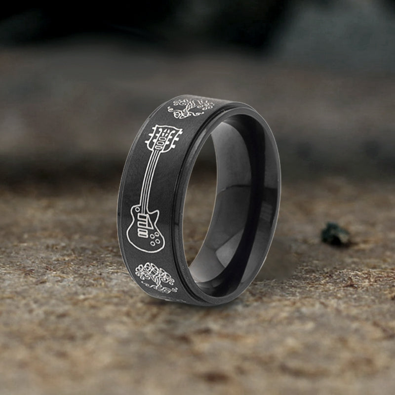 Viking Tree of Life Guitar Ring in Stainless Steel