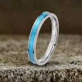 3mm Turquoise Band Ring in Titanium