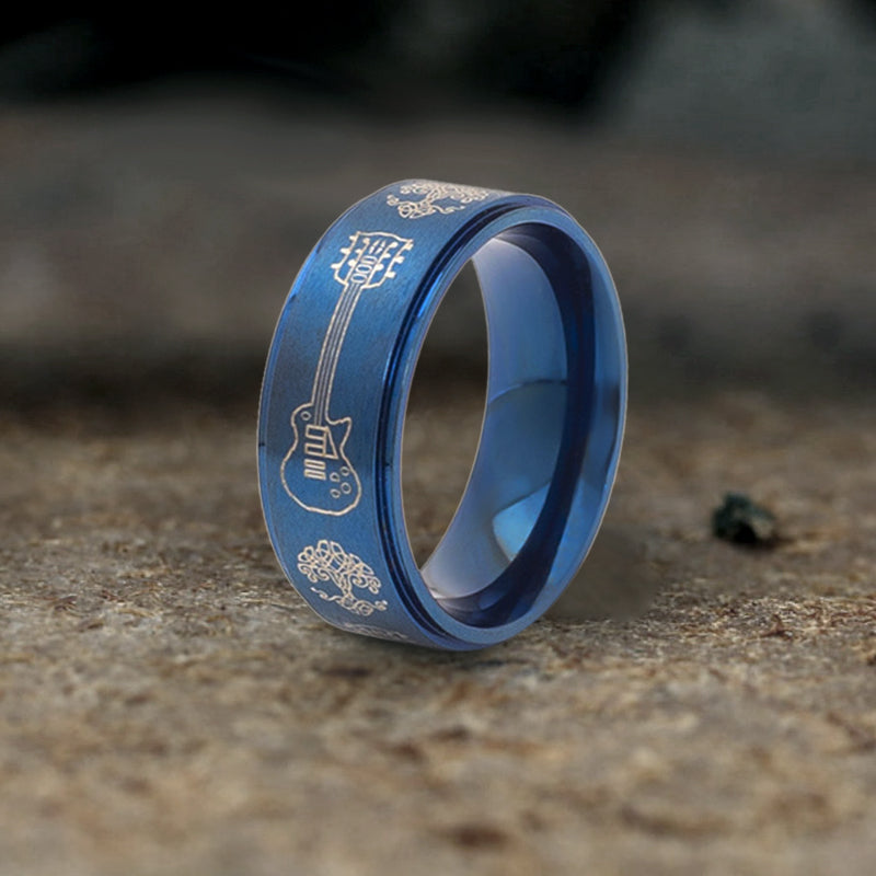 Viking Tree of Life Guitar Ring in Stainless Steel