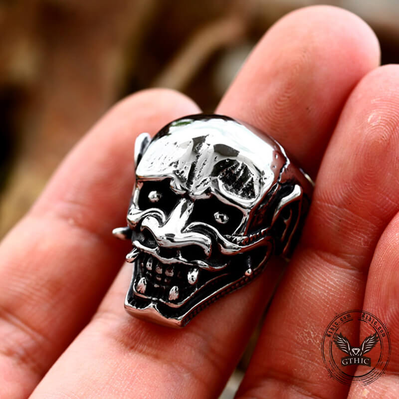 Vintage Hannya Oni Ring in Stainless Steel