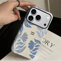 "Serenity Bloom" Vintage Blue Floral iPhone Case