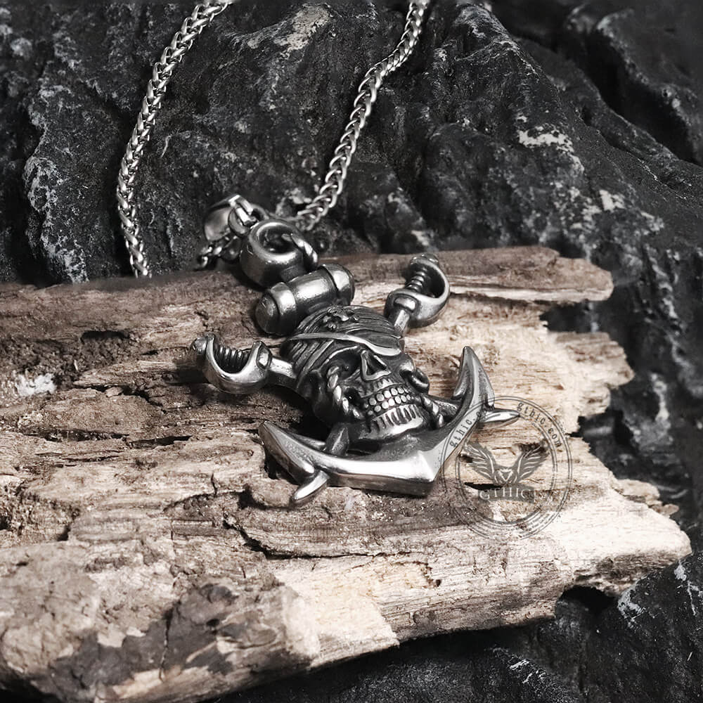 Death Pirate Pendant in Stainless Steel
