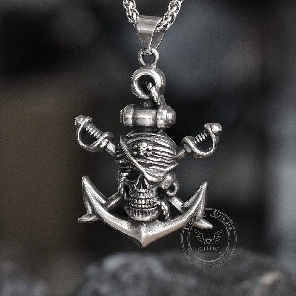 Death Pirate Pendant in Stainless Steel