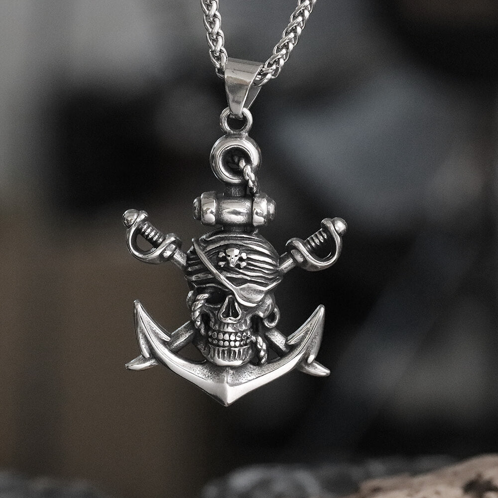 Death Pirate Pendant in Stainless Steel