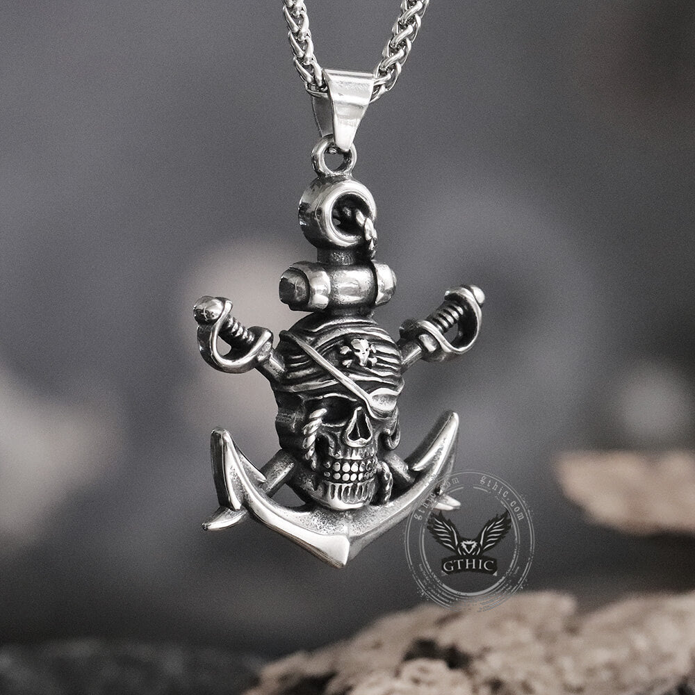 Death Pirate Pendant in Stainless Steel