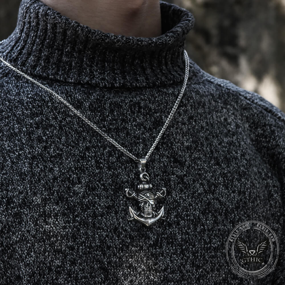 Death Pirate Pendant in Stainless Steel