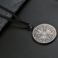 Enochian Rune Hexagram Pendant in Stainless Steel