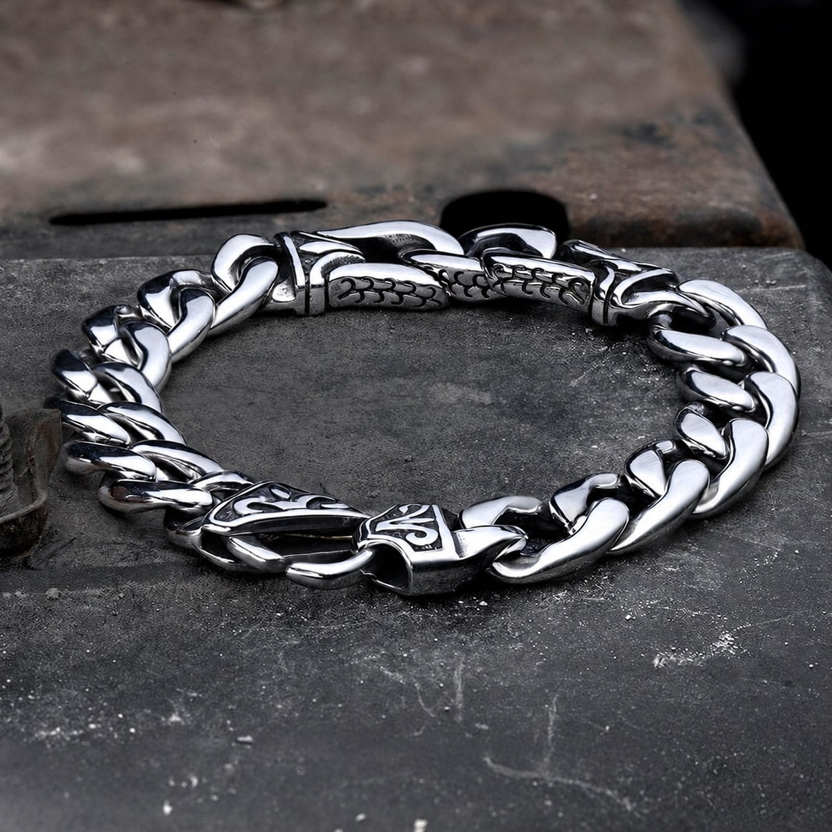 Classic Viking Totem Bracelet in Stainless Steel