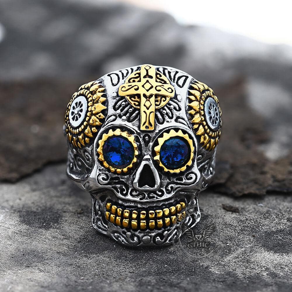 Kapala Stainless Steel Sugar Skull Ring