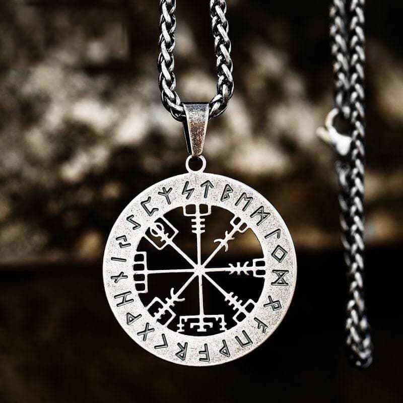 Vegvisir Viking Compass Pendant in Stainless Steel