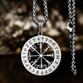 Vegvisir Viking Compass Pendant in Stainless Steel