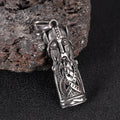 Viking Odin Portrait Warrior Pendant in Stainless Steel