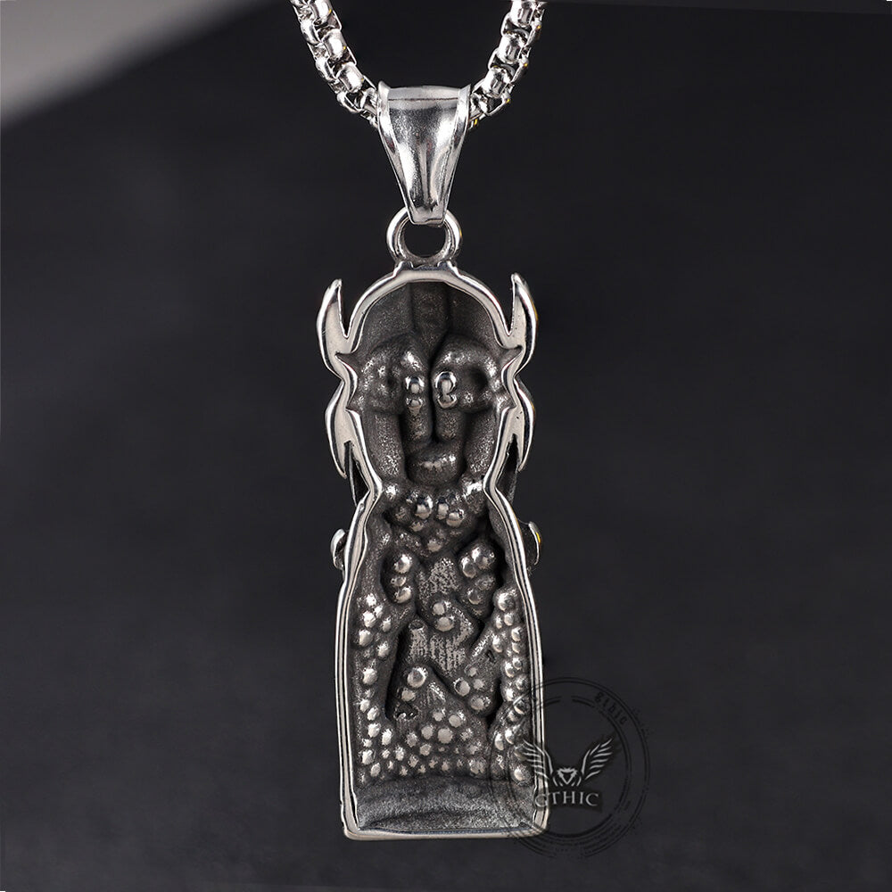 Viking Odin Portrait Warrior Pendant in Stainless Steel