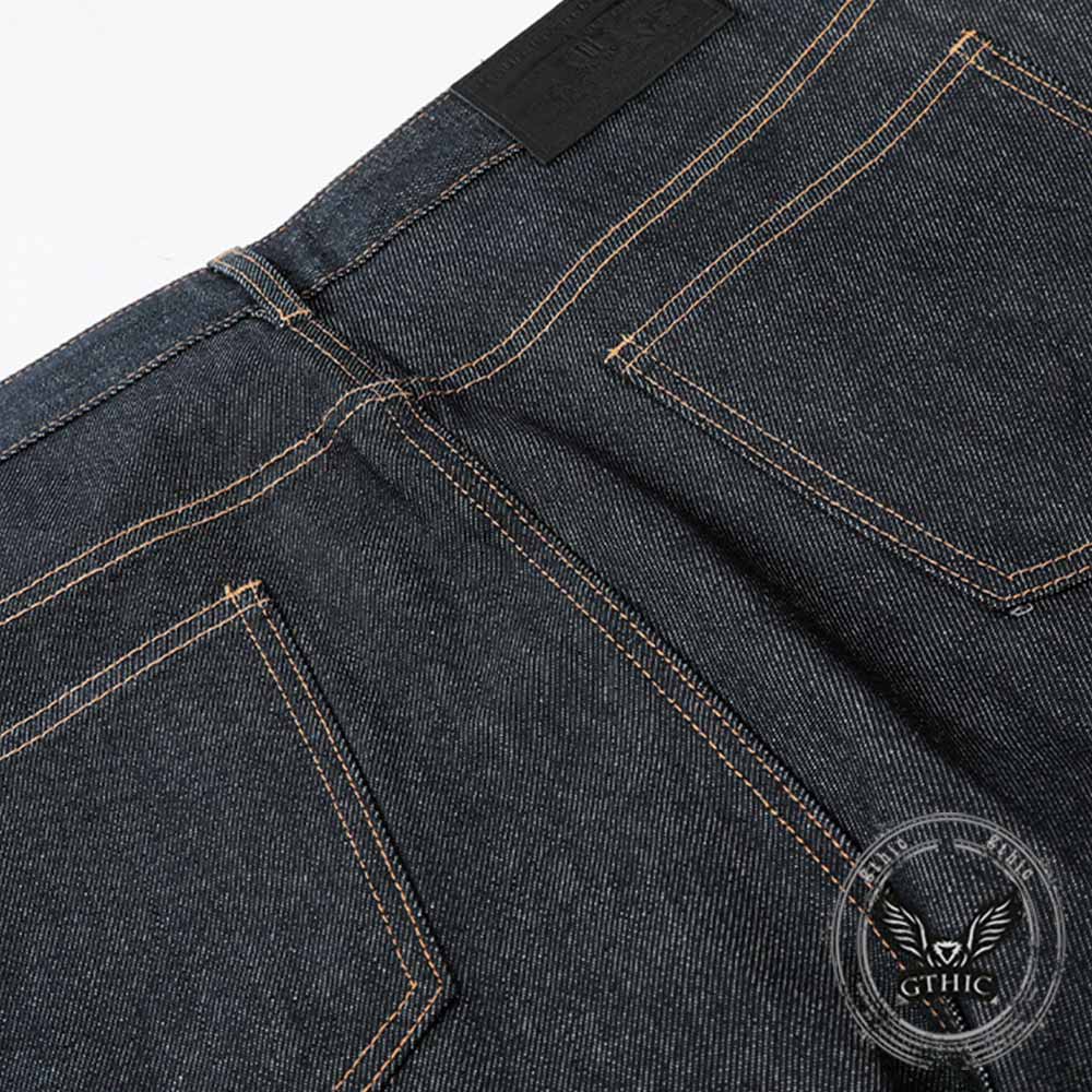 American Hip-Hop Letter Embroidered Wide-Leg Jeans