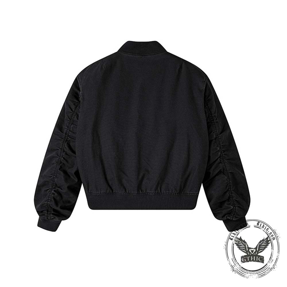 American Loose Solid Color Dropped Shoulders Jacket