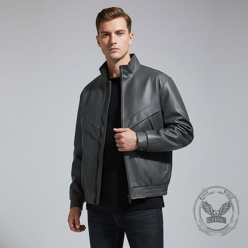 American Retro Lapel PU Leather Street Jacket Coat