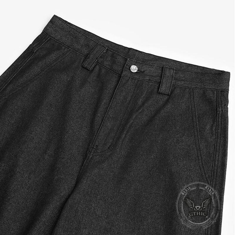 American Street Solid Color Machete Casual Jeans