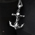 Anchor Skull Pendant in Stainless Steel