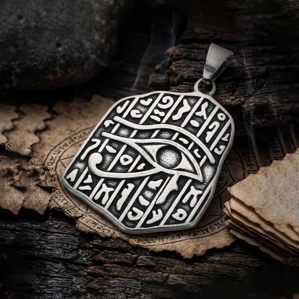 Ancient Egyptian Eye of Horus Pendant in Stainless Steel