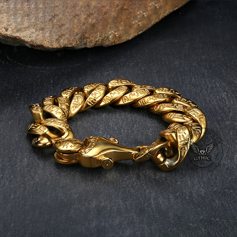 Ancient Egyptian Hieroglyphics Bracelet in Stainless Steel