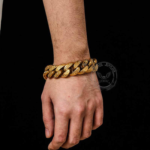 Ancient Egyptian Hieroglyphics Bracelet in Stainless Steel