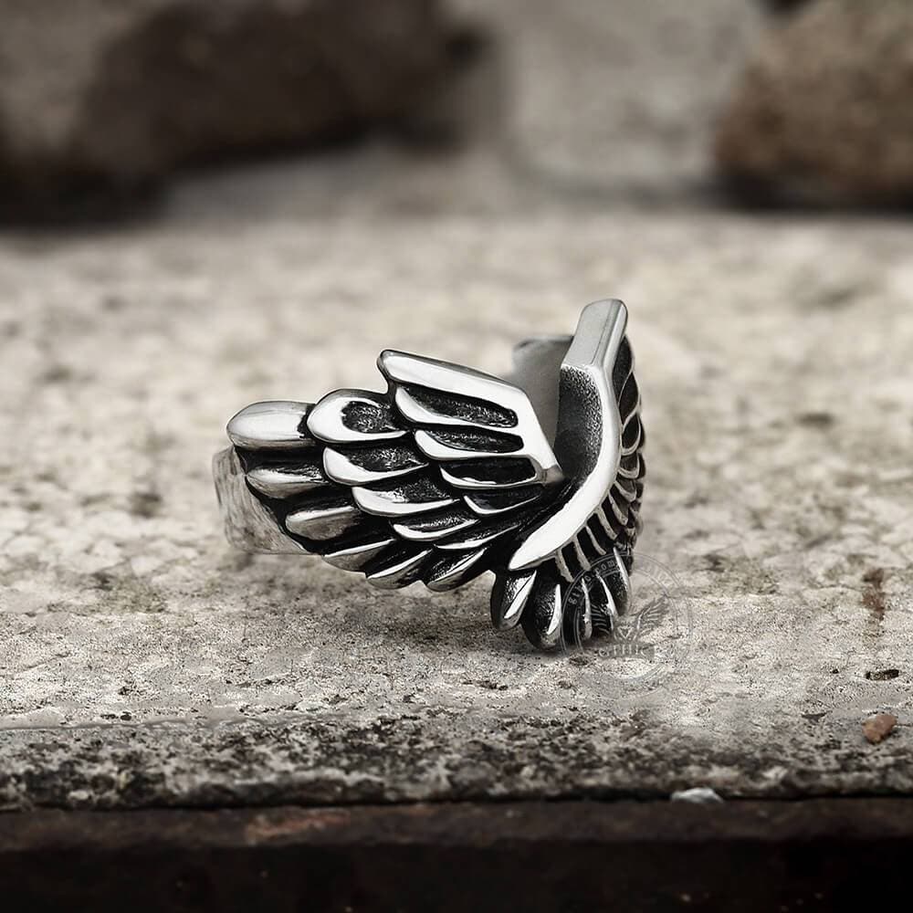 Angel Wing Beast Ring in Stainless Steel
