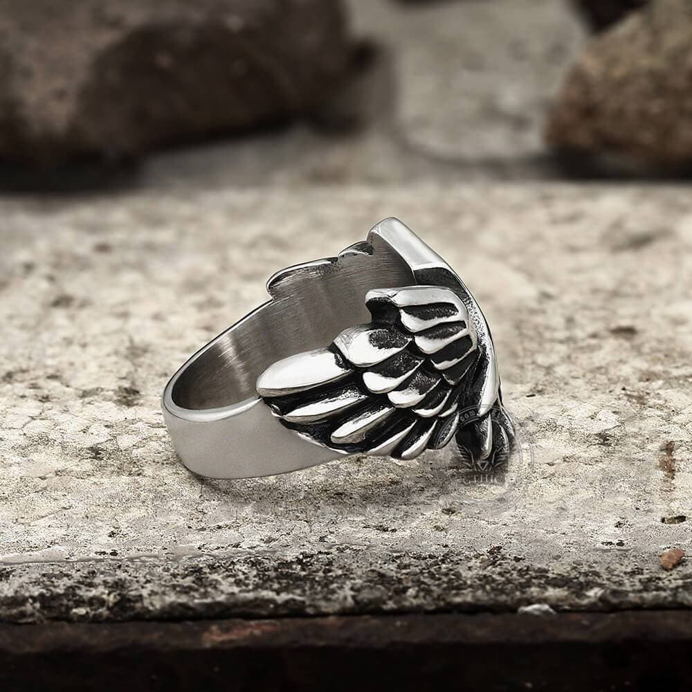 Angel Wing Beast Ring in Stainless Steel