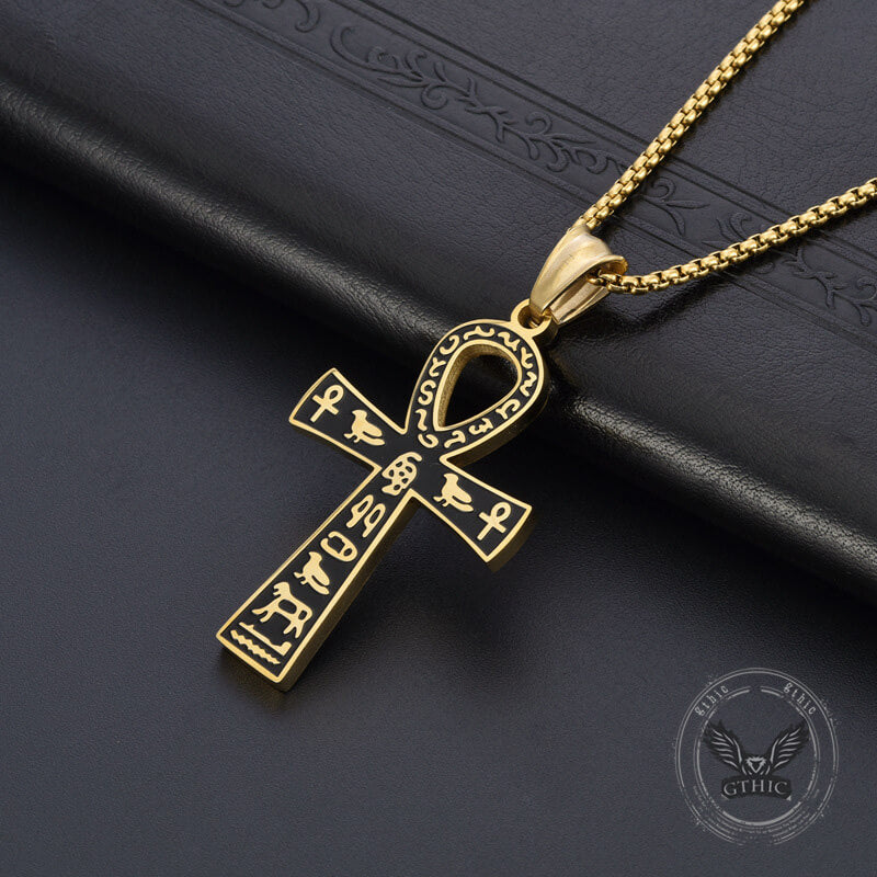 Ankh Cross Ancient Egyptian Symbol Pendant in Stainless Steel