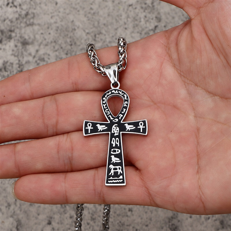 Ankh Cross Ancient Egyptian Symbol Pendant in Stainless Steel