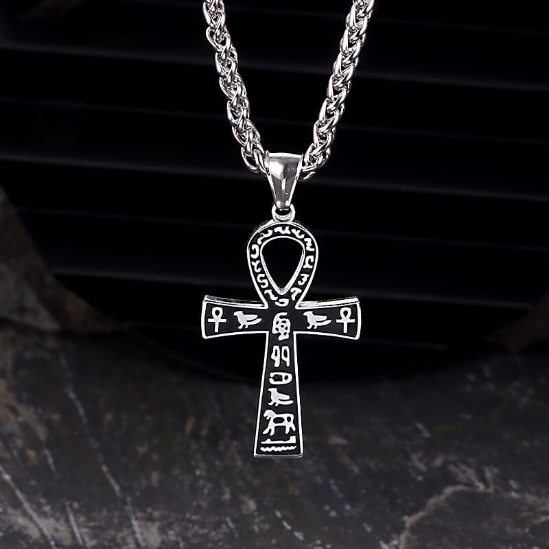Ankh Cross Ancient Egyptian Symbol Pendant in Stainless Steel