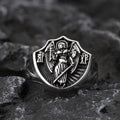 Archangel Guardian Ring in Stainless Steel