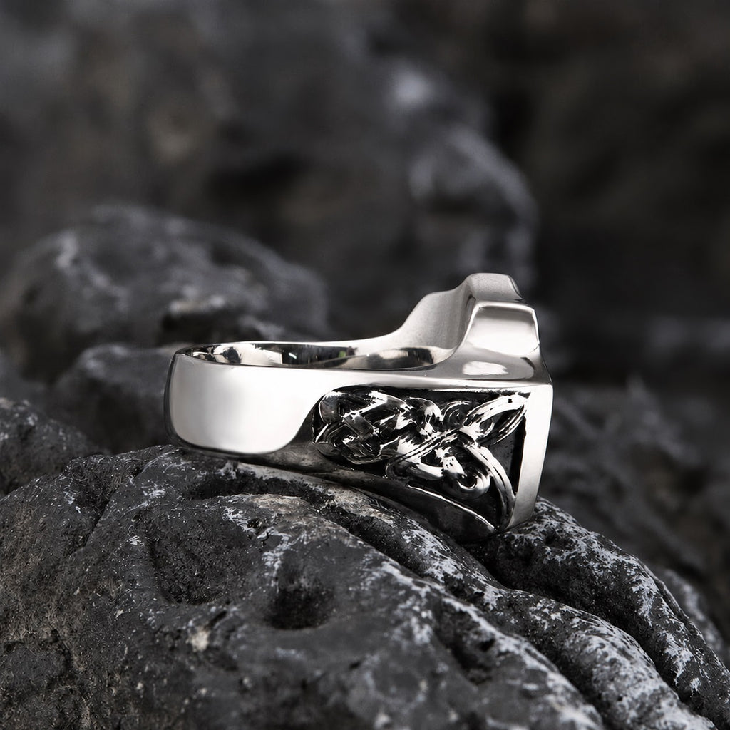 Archangel Guardian Ring in Stainless Steel